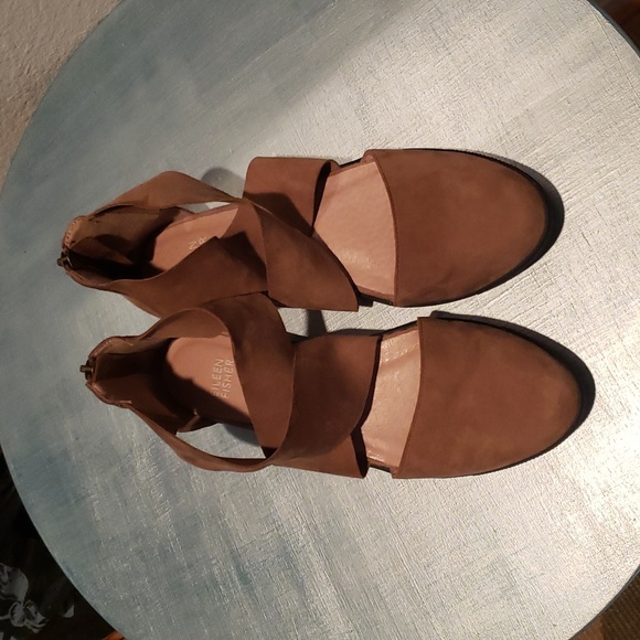 Eileen Fisher Carver Sport Soft Tan Suede Shoes Size 7.5 - Picture 5 of 14
